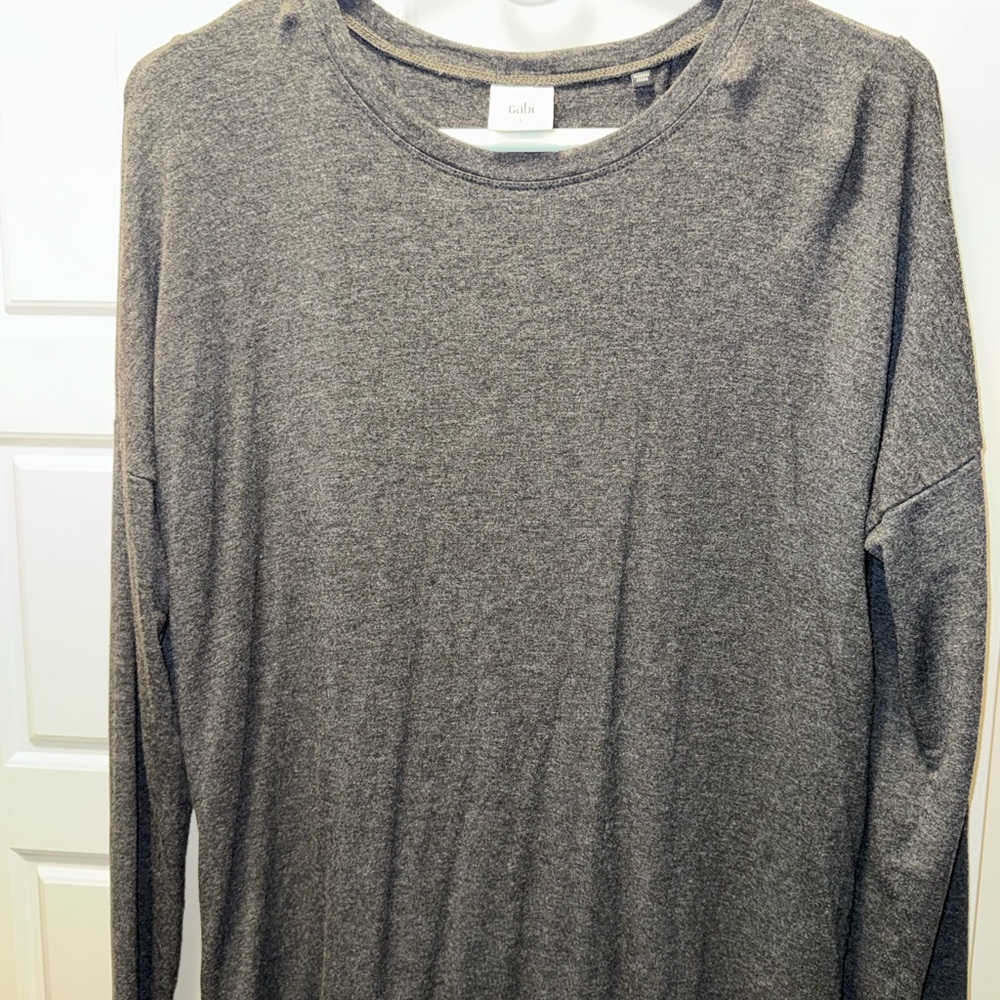 CAbi Charcoal Long Sleeve Top